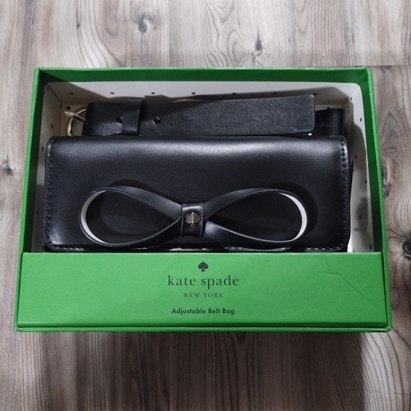 Kate Spade Black Bow Belt Bag Size L / XL - Picture 3 of 4
